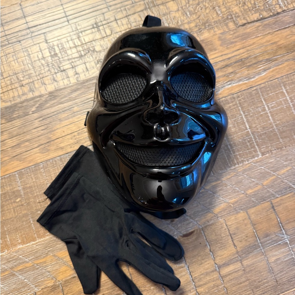 Black Mask and Gloves Set